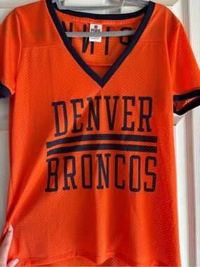 Victoria's Secret Orange Denver Broncos Short Sleeve Tee